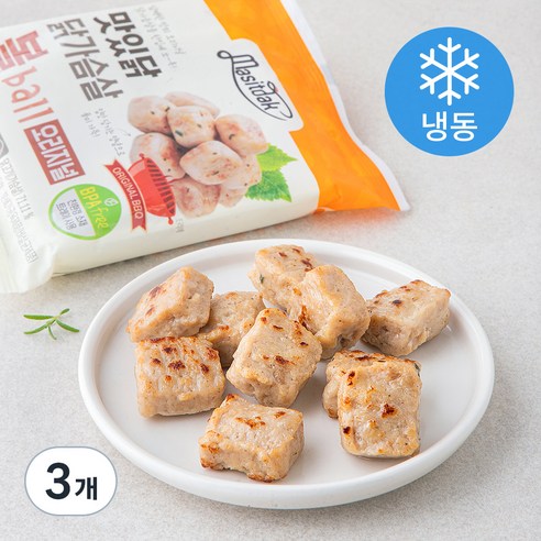 맛있닭 닭가슴살 볼 오리지널 (냉동), 100g, 3개