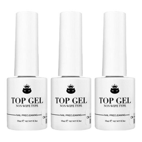 캣워크 논와이프 파우더 전용 탑 젤 10ml, 3개