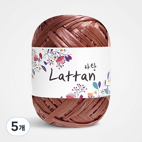 yarna 라탄 라피아 뜨개실 40g, 9번 유광, 5개