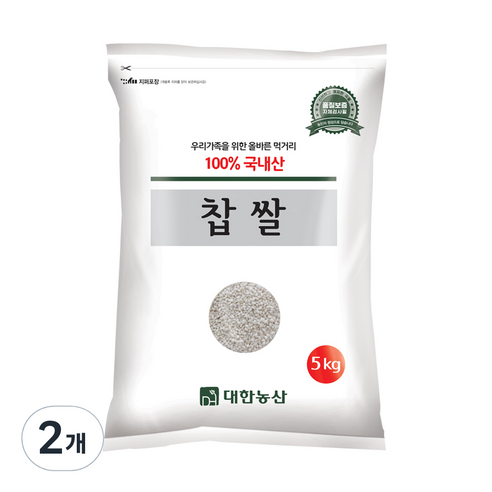 대한농산 찹쌀 잡곡, 5kg, 2개