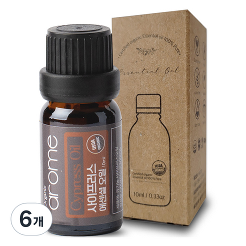 아로므 사이프러스 에션셜 오일, 10ml, 6개