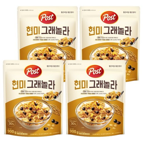 포스트 현미 그래놀라 시리얼, 900g, 4개