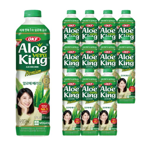오케이에프 알로에 베라킹, 1.5L, 12개