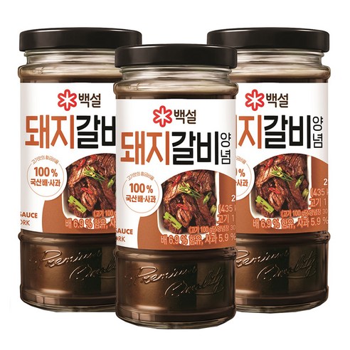 백설 돼지갈비 양념, 290g, 3개