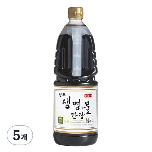 신앙촌 양조 생명물간장, 1.8L, 5개
