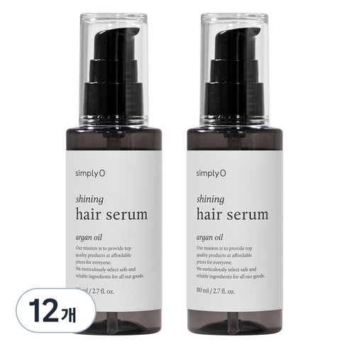 심플리오 샤이닝 헤어세럼, 80ml, 12개