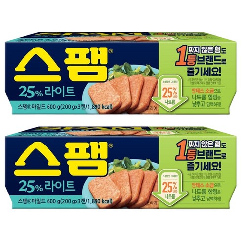 스팸 25% 라이트, 200g, 6개