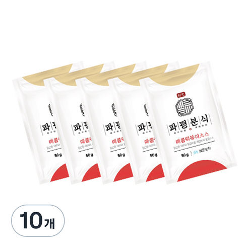 파평분식 떡볶이 소스 분말 매콤한맛, 50g, 10개