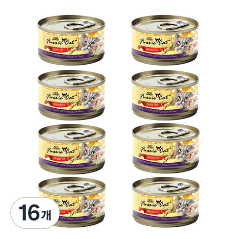 퍼시캣 전연령용 캣 슈퍼 프리미엄 주식캔, 80g, 닭+오리, 16개