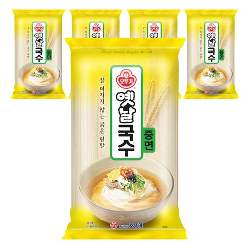 오뚜기옛날 국수 중면, 1.5kg, 5개
