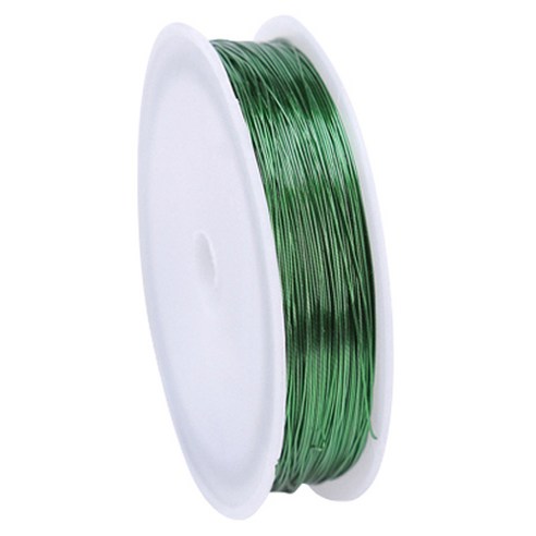 부드러운 철 와이어 0.5mm x 40m, 08 그린, 1개