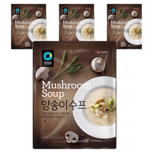 청정원 양송이수프, 1kg, 4개