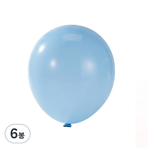 엉클킴 파티용 이벤트 라운드 둥근 일반 풍선 100P, 블루, 6개
