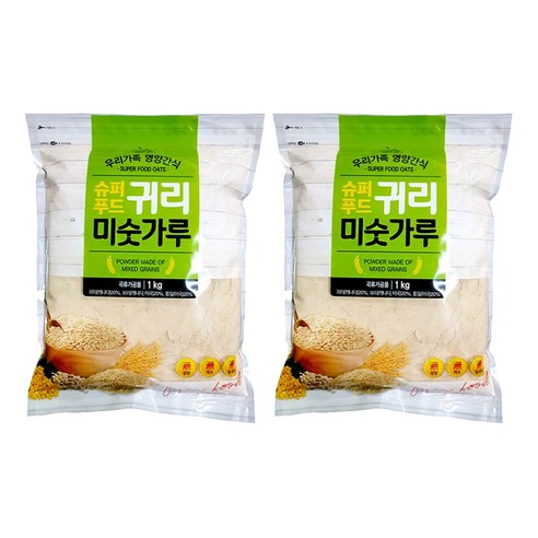 슈퍼푸드 귀리 미숫가루, 1kg, 2개