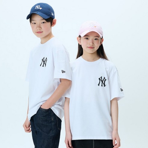 뉴에라 아동용 MLB 베이직 로고 반팔 티셔츠