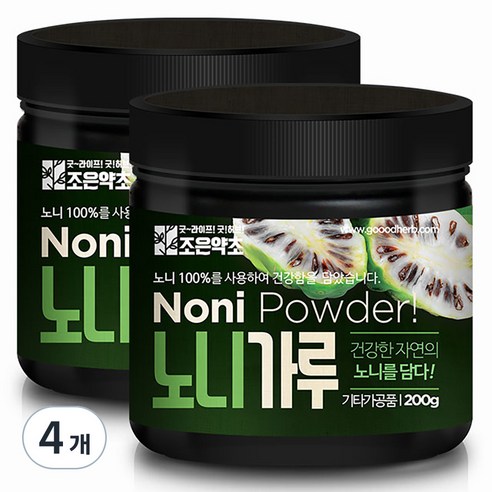 조은약초 노니 가루, 4개, 200g