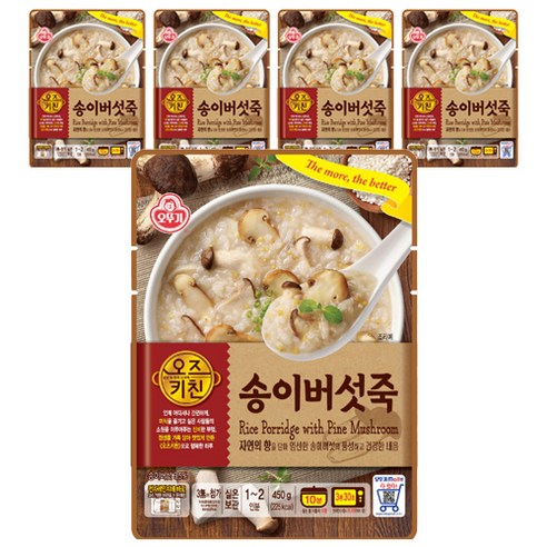 오뚜기 오즈키친 송이버섯죽, 450g, 5개