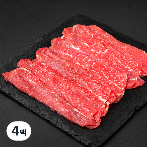 푸드랩플러스 호주산 양지 샤브 육전용 (냉장), 200g, 4팩