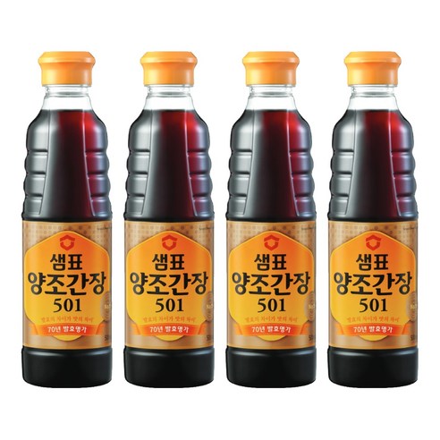 샘표 양조간장 501, 500ml, 4개