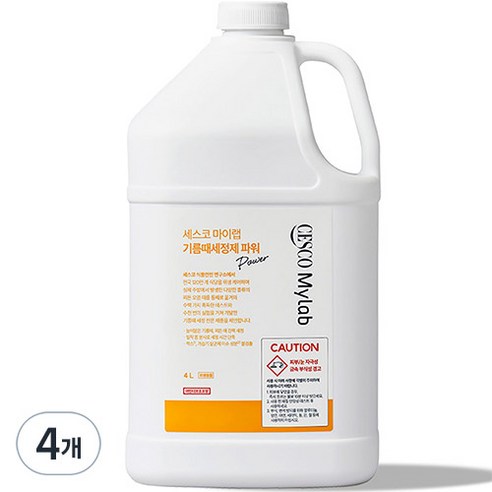 세스코마이랩 기름때세정제 파워, 4L, 4개