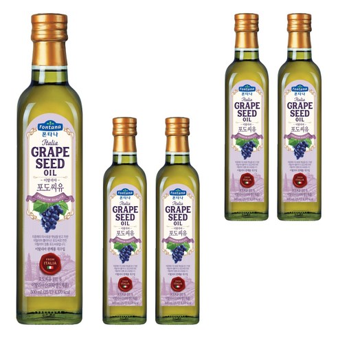 폰타나 이탈리아 포도씨유 마라스카, 500ml, 5개