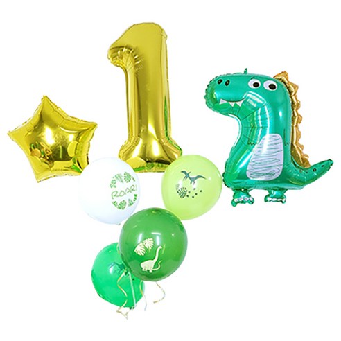 이모쿠비 생일파티 숫자풍선세트, 공룡 1, 1세트