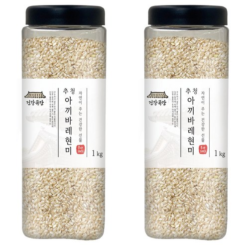 건강곡간 추청 아끼바레 현미, 1kg, 2개