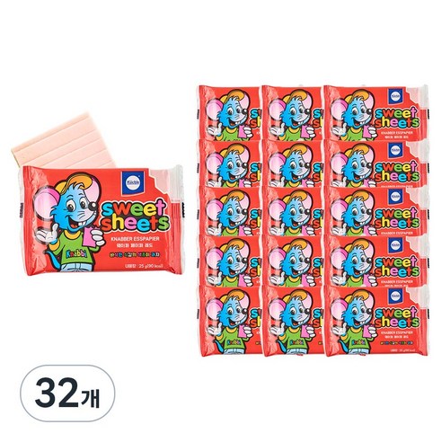 퀴슬레 웨이퍼 페이퍼 레드, 25g, 32개