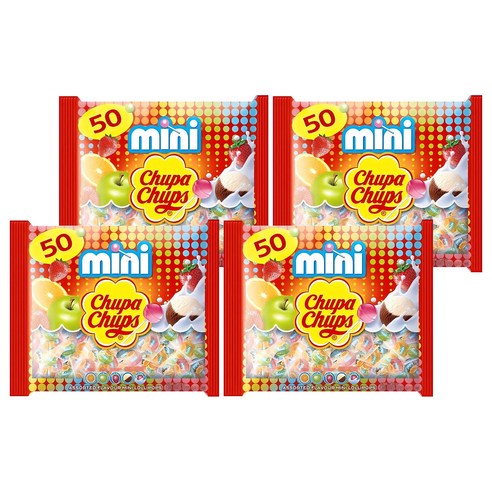 츄파춥스 미니 막대사탕 랜덤 발송, 300g, 4개