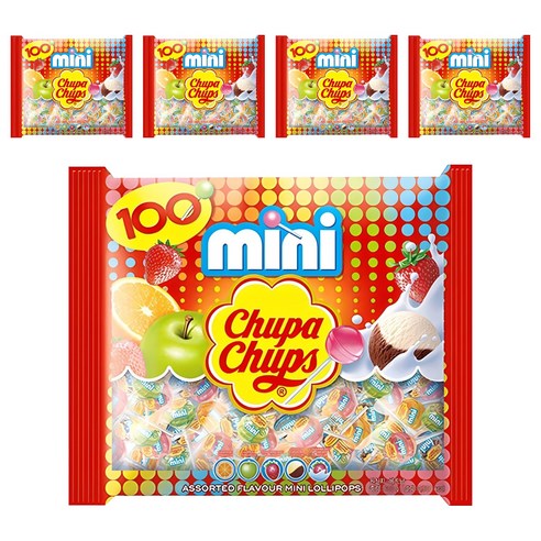 츄파춥스 막대사탕 미니 100p, 600g, 5개