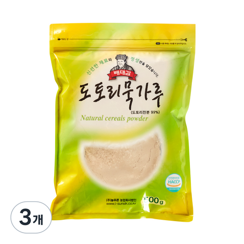 배대감 도토리묵 가루, 500g, 3개