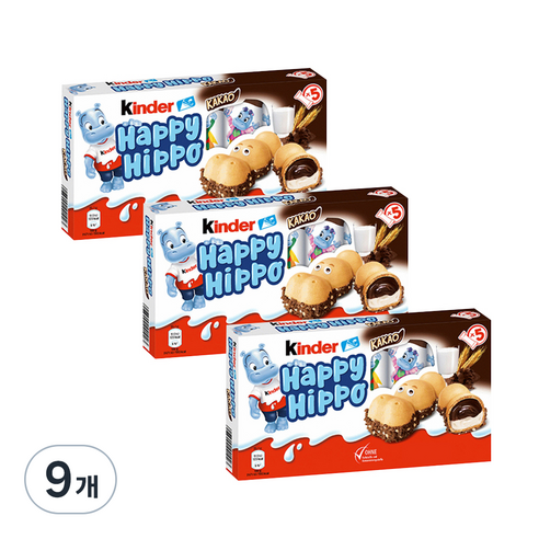 킨더 해피히포 초콜릿, 103.5g, 9개