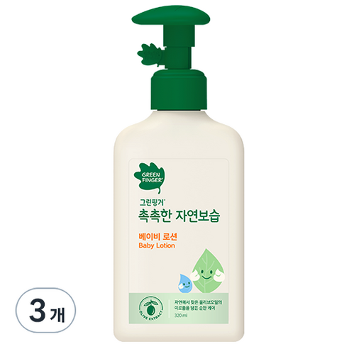   그린핑거 촉촉한 자연보습 베이비로션, 320ml, 3개