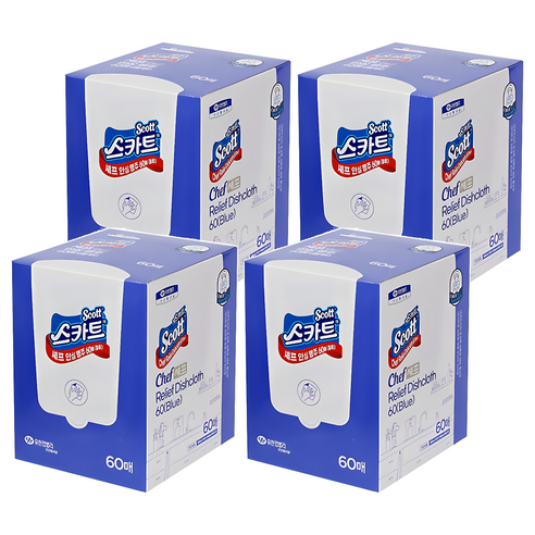 스카트 셰프 안심 행주, 60개입, 4개