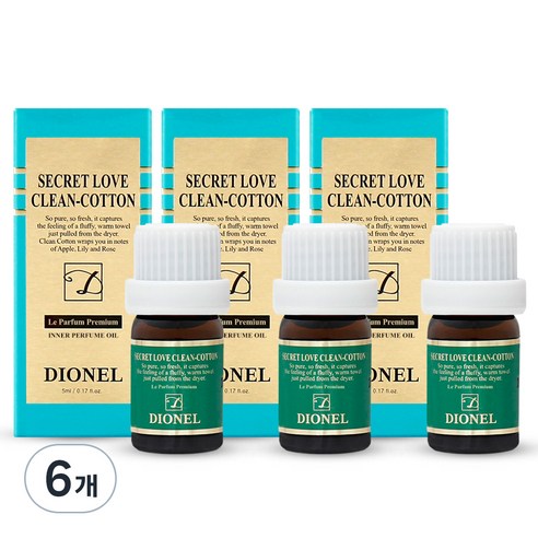 디오넬 시크릿러브 클린코튼 세트, 6개, 5ml