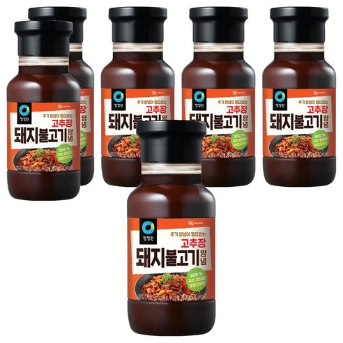 대상 청정원 돼지 불고기 양념, 280g, 6개