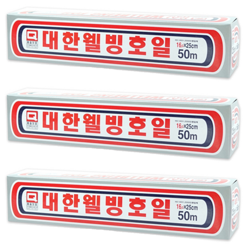 대한웰빙호일 25cm x 50m, 3개