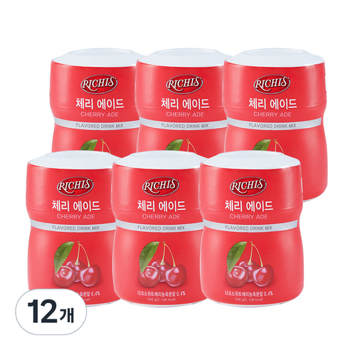 (주)동서 리치스 체리 에이드, 550g, 1개입, 12개