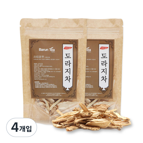 바른티 국내산 도라지차, 4개