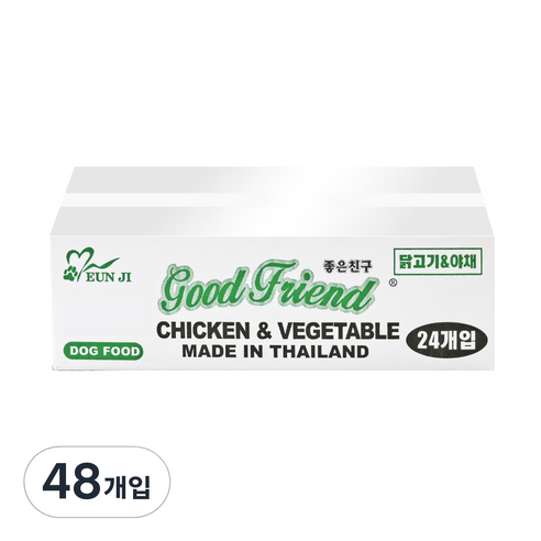 굿프랜드 강아지캔 100g, 닭고기 + 야채 혼합맛, 48개