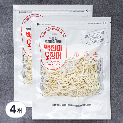 리프레쉬 백진미 오징어, 300g, 4개