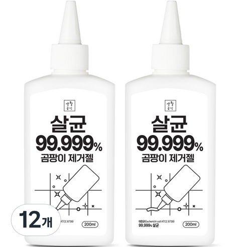 생활공식 살균 곰팡이 제거젤, 200ml, 12개
