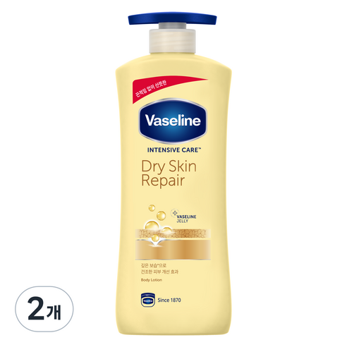 바세린 드라이 스킨 리페어 로션, 600ml, 2개