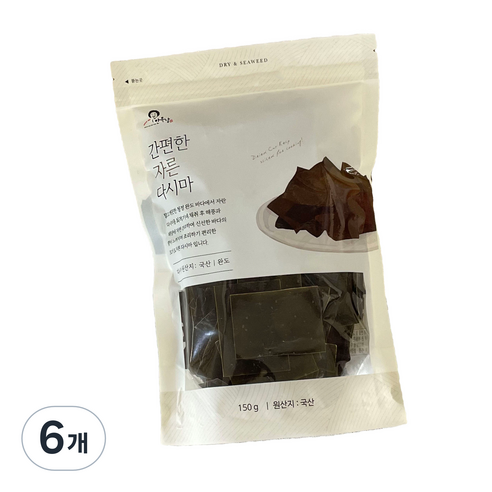 안옥남 간편한 자른 다시마, 150g, 6개