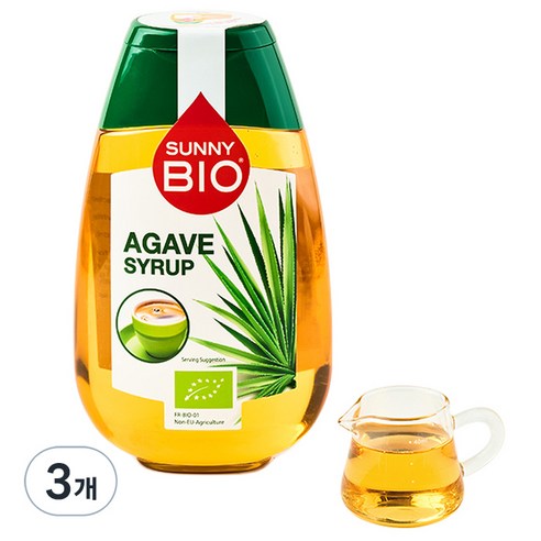 써니 바이오 유기농 아가베 시럽, 3개, 500g