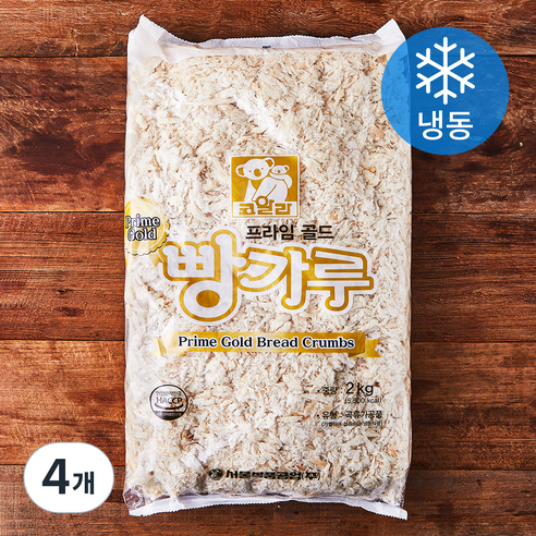 코알라 프라임 골드 빵가루 (냉동), 2kg, 1개입, 4개