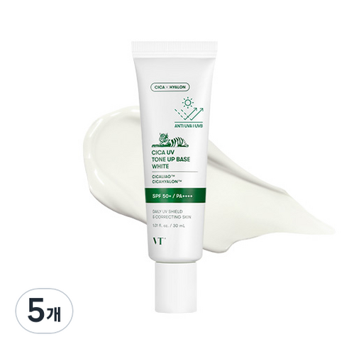 VT 시카 유브이 톤업 베이스 30ml, 화이트, 5개