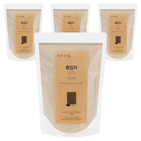 가루선생 흑임자 소이 라떼, 500g, 4개
