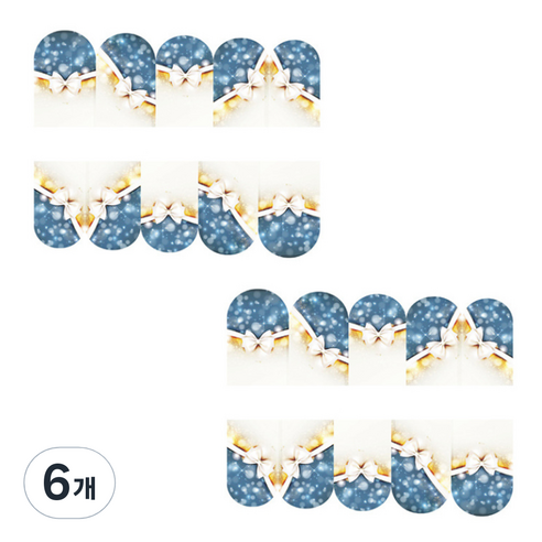 뷰티팝 겨울 에디션 네일스티커 10p, 01, 6개