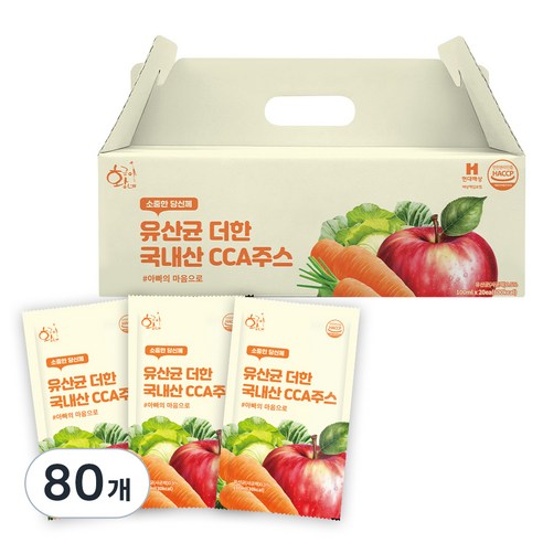 황금이네 유산균 더한 CCA주스, 100ml, 80개